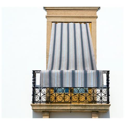 Tenda Da Sole A Caduta Per Esterno Balcone Casa Telo Ombra Modello Riga Fine 145x350 Grigio - Foto 1