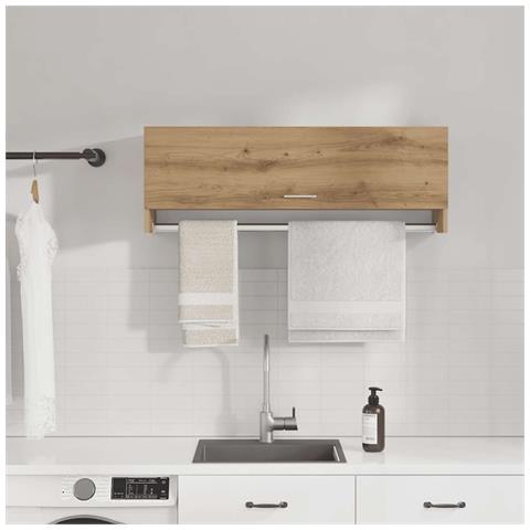 Armadio Rovere Artigianale 100x32,5x35 Cm In Truciolato - Foto 3