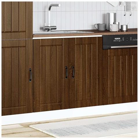 Mobile Base Lavello Lucca Rovere Marrone In Legno Multistrato - Foto 2