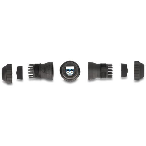 Connettore per cavo in fibra ottica LC Duplex femmina per LC Duplex femmina UPC OS2 IP68 antipolvere e impermeabile - Foto 2