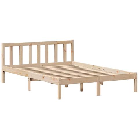 Letto senza Materasso 120x190 cm in Legno Massello di Pino - Foto 10