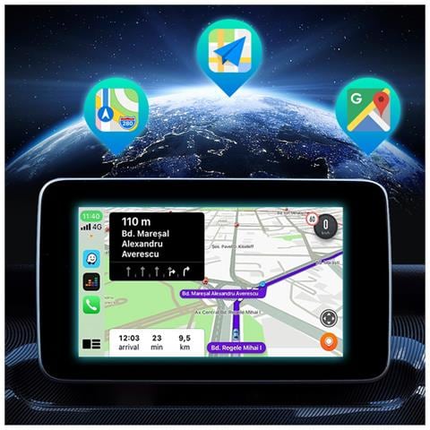 Adattatore 2-in-1 Wireless Carplay E Android Auto By967s Black - Foto 7
