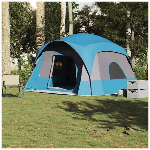 Tenda Familiare Cabina per 6 Persone Blu Impermeabile - Foto 1