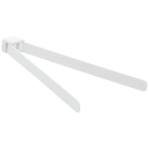 Portasalviette A Snodo Da Muro In Ottone E Cromall Pi23 Serie Pirenei Bianco Opaco - Foto 1