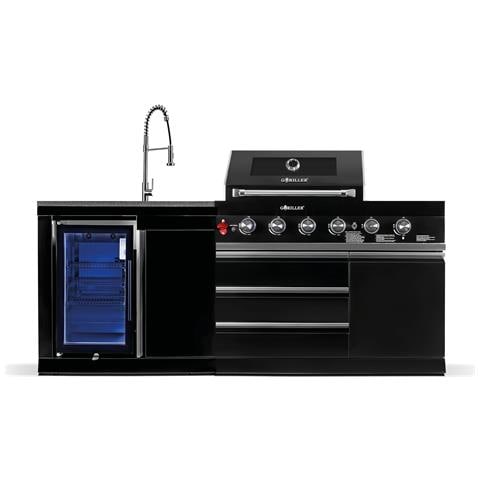 Cucina Da Esterno Goriller® Blackback S6, Barbecue A Gas Con Combinazione Frigorifero - Foto 1