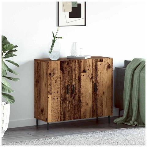 Credenza Marrone 90 x 34 x 80 cm Legno multistrato - Foto 2