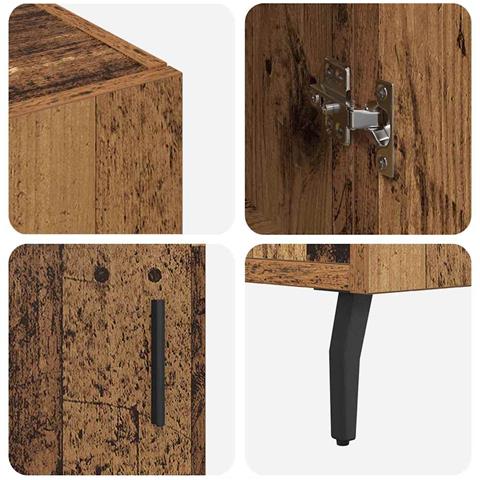 Credenza Marrone 90 x 34 x 80 cm Legno multistrato - Foto 9