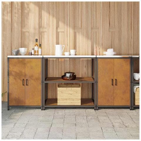 Set di Stoccaggio per Cucina 3 pcs Ruggine 210 x 50 x 92 cm - Foto 2