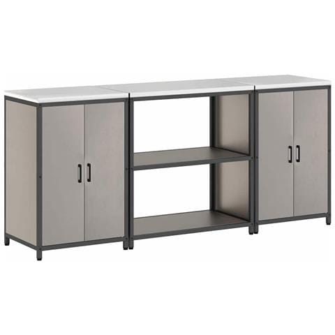 Set di Stoccaggio per Cucina 3 pcs Ruggine 210 x 50 x 92 cm - Foto 8