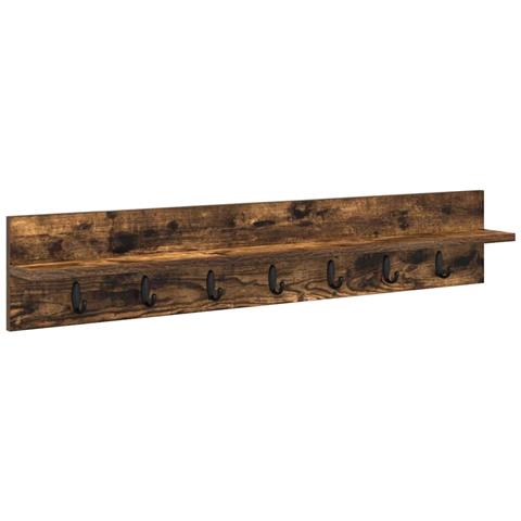 Appendiabiti a muro Rovere fumo 100 x 10.5 x 18 cm - Foto 1