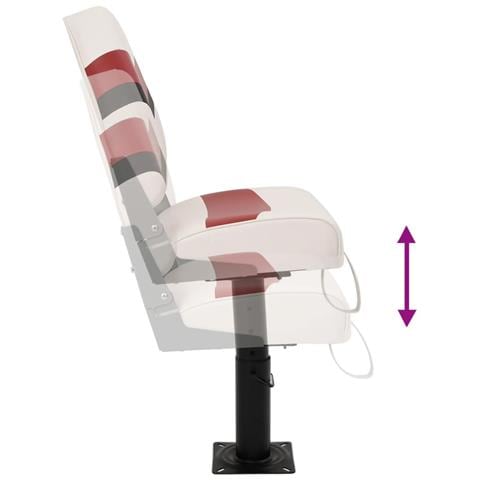 Set Sedile da Barca Pieghevole 2pz con Schienale Alto - Foto 9