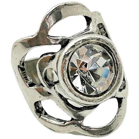 Anello A Nido D'ape Con Cristallo Sw - Foto 1