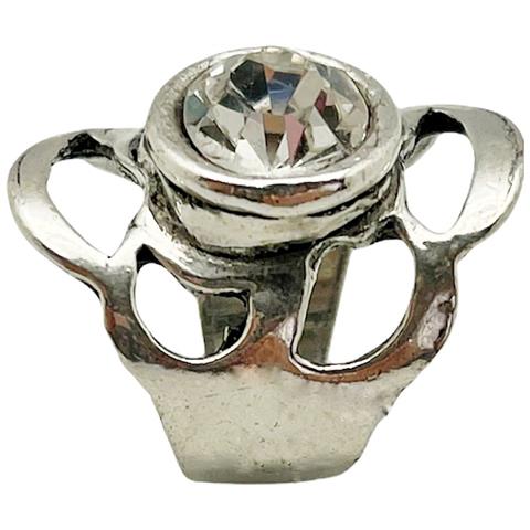 Anello A Nido D'ape Con Cristallo Sw - Foto 2