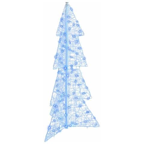 Albero di Natale con 100 LED Blu 120 cm Acrilico - Foto 1
