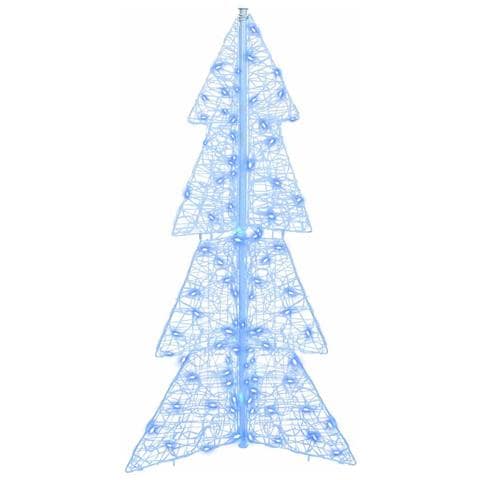 Albero di Natale con 100 LED Blu 120 cm Acrilico - Foto 2