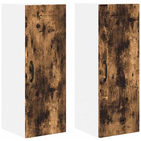 Pensile cucina con porta 2 pcs Rovere fumé 30 x 31 x 80 cm - Foto 1