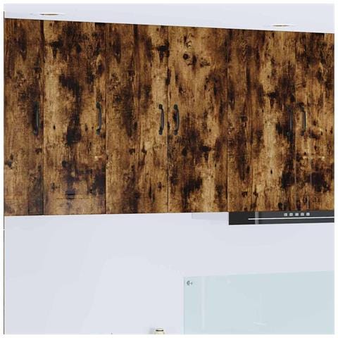 Pensile cucina con porta 2 pcs Rovere fumé 30 x 31 x 80 cm - Foto 2