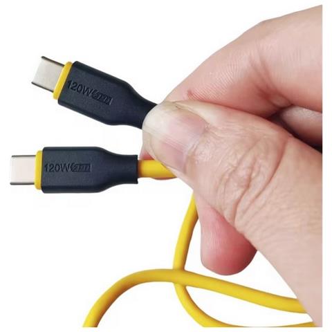 Cavo Ricarica Originale Turbo Charge Type-c 6a 120w Yellow Bulk Per Smartphone Tablet - Foto 2