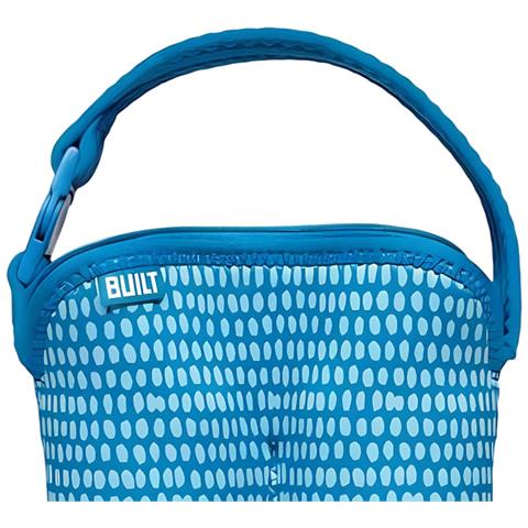 Borsa Termica Con Cerniera Per Due Biberon, Motivo A Pois, Con Tracolla Rimovibile, Blu - Foto 5
