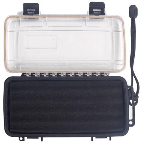 Humidor Portatile Impermeabile Trasparente Per Sigari Con Cuscinetto In Spugna - Coperchio Trasparente, Capacità 5 Sigari - Foto 1