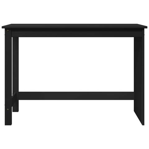 Scrivania Nero 112 x 50 x 75 cm Legno di Pino Massello - Foto 2