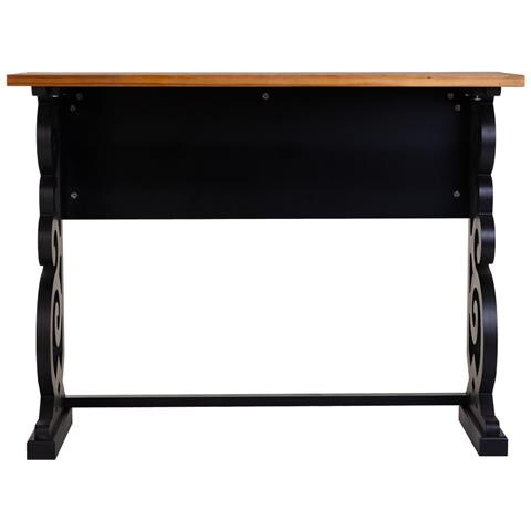 Mobile Da Ingresso In Legno Laccato Nero Invecchiato 106x36x79h Cm - Foto 2