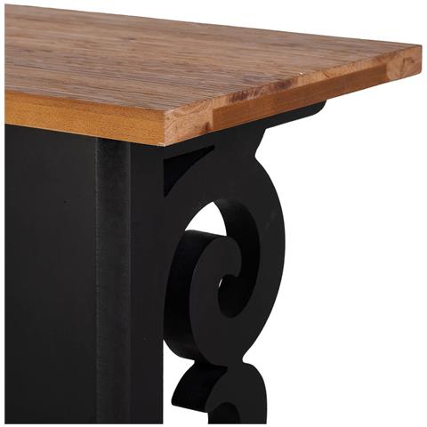 Mobile Da Ingresso In Legno Laccato Nero Invecchiato 106x36x79h Cm - Foto 7