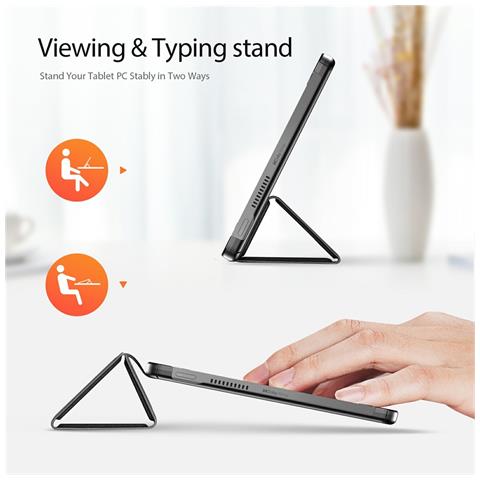 Cover per Tab K10 (2nd Gen) - Pelle /PU, Nero, Auto Wake /Sleep - Foto 2