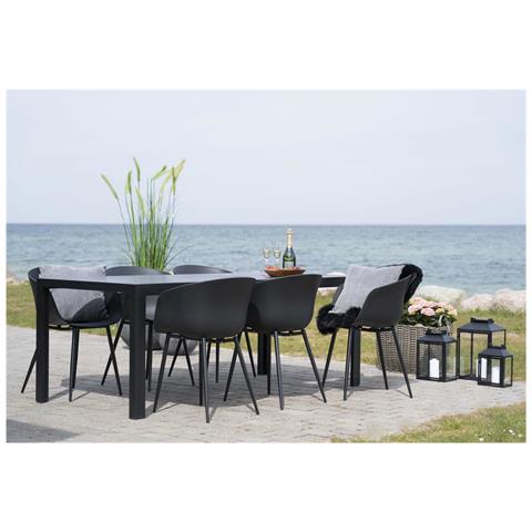 Set 2 Sedie Da Pranzo Roda Nera Con Struttura In Metallo Nero - Foto 8