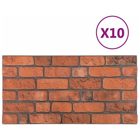 Pannelli da parete 10 pcs Terracotta 100 x 50 cm Schiuma EPS - Foto 2