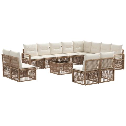 Set Divano da Giardino 13 pcs Beige polyrattan - Foto 1