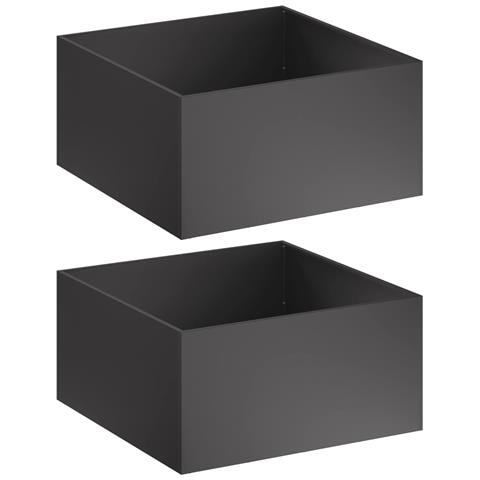 Vaso da giardino 2 pz Nero 100 x 100 x 40 cm - Foto 1