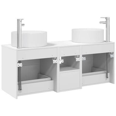 Set di mobili per il bagno 3 pz Bianco 49,5 x 44,5 x 65,5 cm - Foto 10
