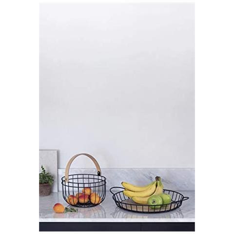 Ciotola rotonda per frutta con aste, in ferro - Foto 2