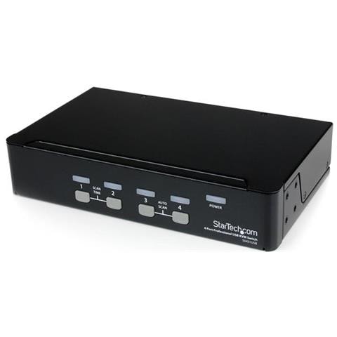 Switch KVM professionale VGA USB a 4 porte con hub - Foto 1