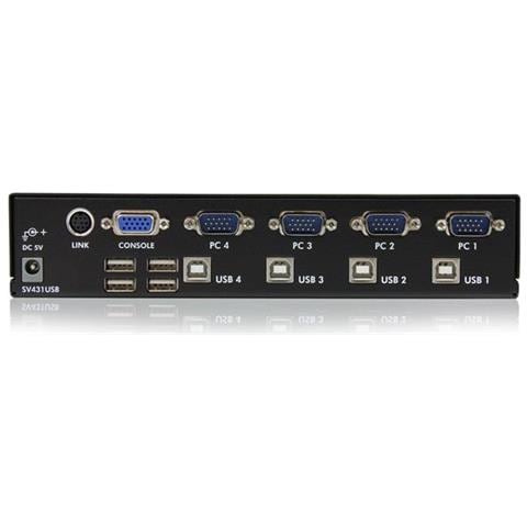 Switch KVM professionale VGA USB a 4 porte con hub - Foto 2