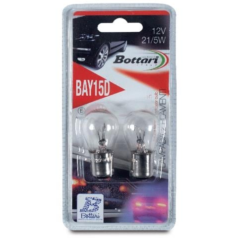 Coppia Lampade Auto A 2 Luci Per Segnalatori Freccie 12v Bay15d 5/21w - Foto 1