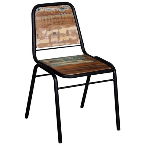 Sedie da Pranzo 6 pz in Legno Massello di Recupero - Foto 9