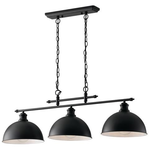 Lampadario Charleston Nera 3xe27 99x29x26cm - Foto 2