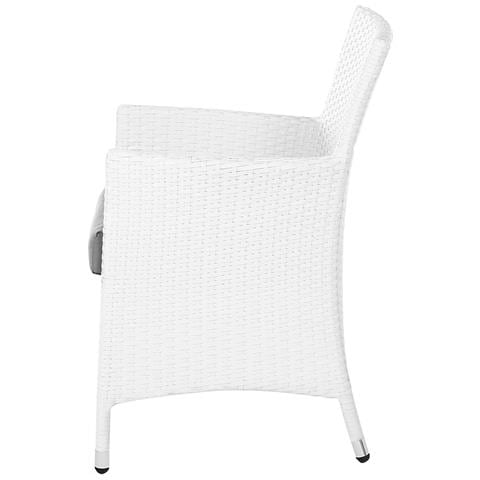 Set Di 2 Sedie Da Giardino In Rattan Bianco Italy - Foto 15