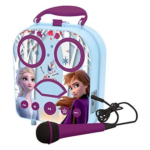 Congelata 2 Anna & Elsa Il Mio Altoparlante Portatile Segreto Con Microfono Jack Auxin Porta Sd Blu Btc050fz 50 Colore - Foto 2
