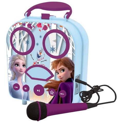 Congelata 2 Anna & Elsa Il Mio Altoparlante Portatile Segreto Con Microfono Jack Auxin Porta Sd Blu Btc050fz 50 Colore - Foto 6