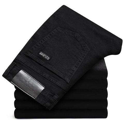 SLOWMOOSE - Pantaloni Classici Da Uomo In Denim Elasticizzato Nero Classico  Da Uomo Pantaloni Casual Da Uomo Di Marca [ nero / 28] - ePRICE