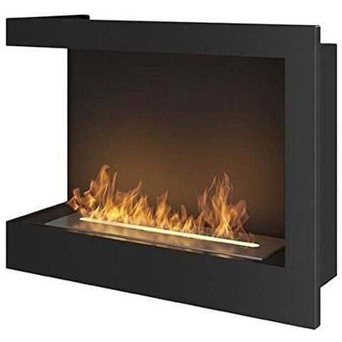 Corn 600 - Biocamino Angolare, Camino A Bioetanolo Da Incasso. Apertura Destra - Con Vetro - Foto 4