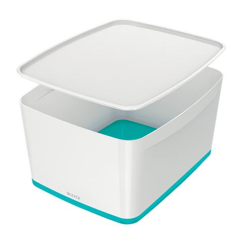 52161051 scatola di conservazione Armadietto portaoggetti Rettangolare ABS sintetico Blu, Bianco - Foto 1