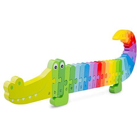 Nuovi Giocattoli Classici Puzzle Con Alfabeto Coccodrillo Giocattoli Educativi In Legno Per Bambini E Bambine Di 3 Anni Imparano Lalfabeto - Foto 1