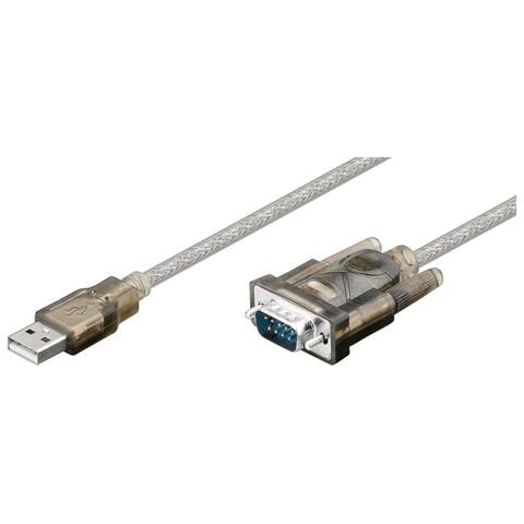 68875 Cavo Seriale Trasparente 1,5 M Usb Tipo A Vga [d-sub] (usb2.0 - Serial Db9 M-m, 1,5m - With Prolific - Foto 2