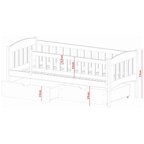 Letto Per Bambini Singolo 200x90x75 Cm - Foto 2