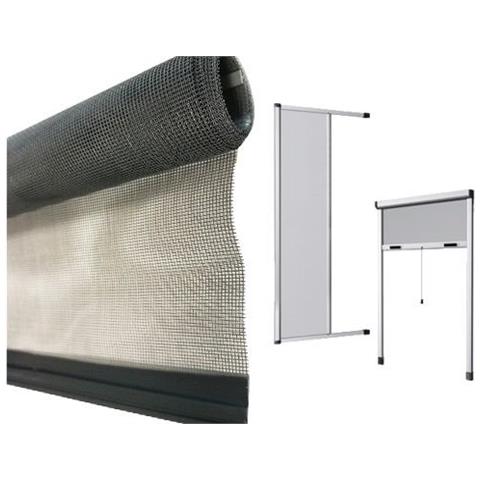 Rete Per Zanzariere In Fibra Di Vetro Completa Di Fettuccia Termosaldata Stop Inset - 140xh170 Cm Verticale - Foto 1