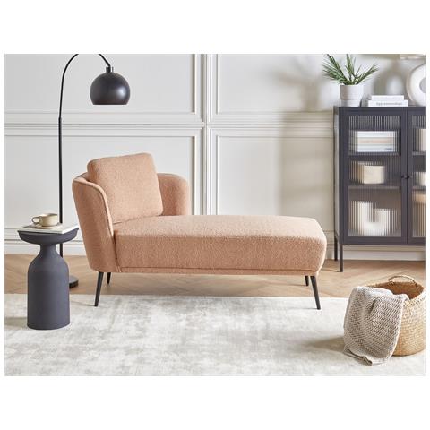 Chaise Longue Versione Sinistra Artheze Bouclé Beige - Foto 1